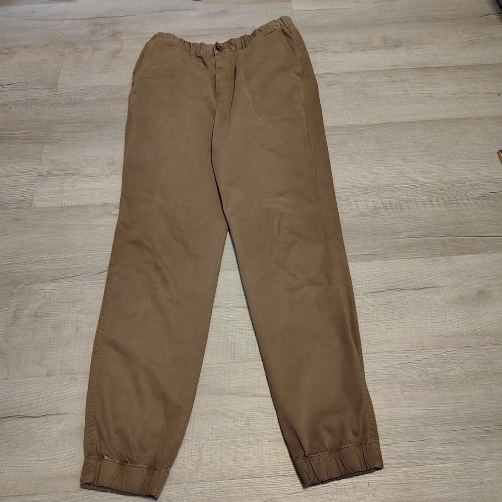 Bearbottom Clothing Mens Brown Stretch Jogger Pants Size L Tall Cotton Chino